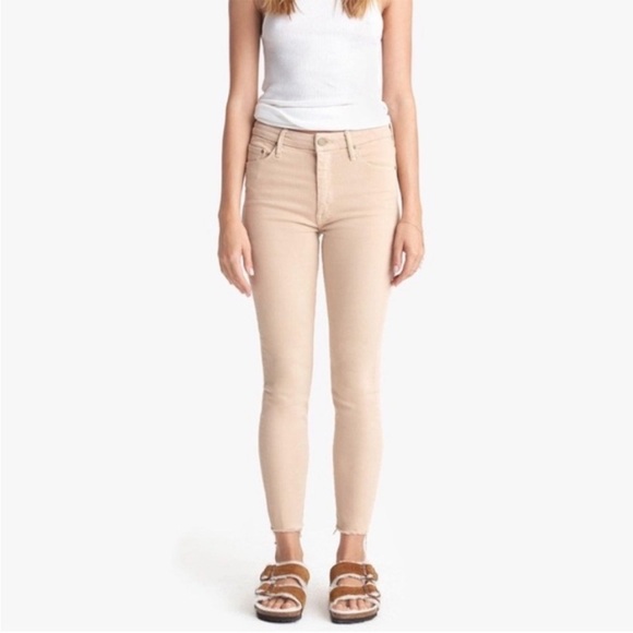 MOTHER High Waisted Looker Ankle Fray Wash Khaki Pants
Size 23 (measures to 24) - Picture 1 of 15